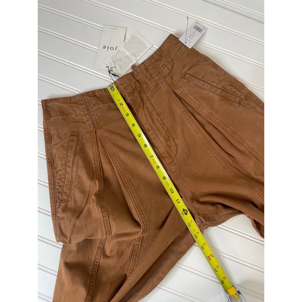 Joie Brown High-Waist Tapered Pants - Picture 4 of 7